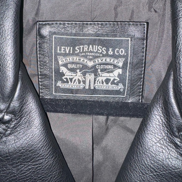 NWT Levi's Faux Leather Classic Asymmetrical Motorcycle Jacket Black Small - Picture 3 of 5